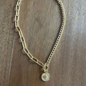 ‘Stacie’ Toggle Style Mixed Link Gold Chain Coin by Ellie Vail Jewelry